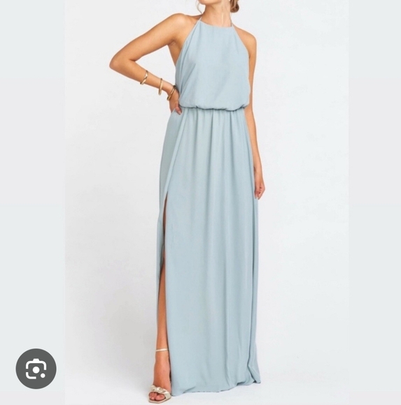 Show Me Your Mumu Sage Green Heather Halter Dress sz S MBM6-10 SS46 - Picture 10 of 10